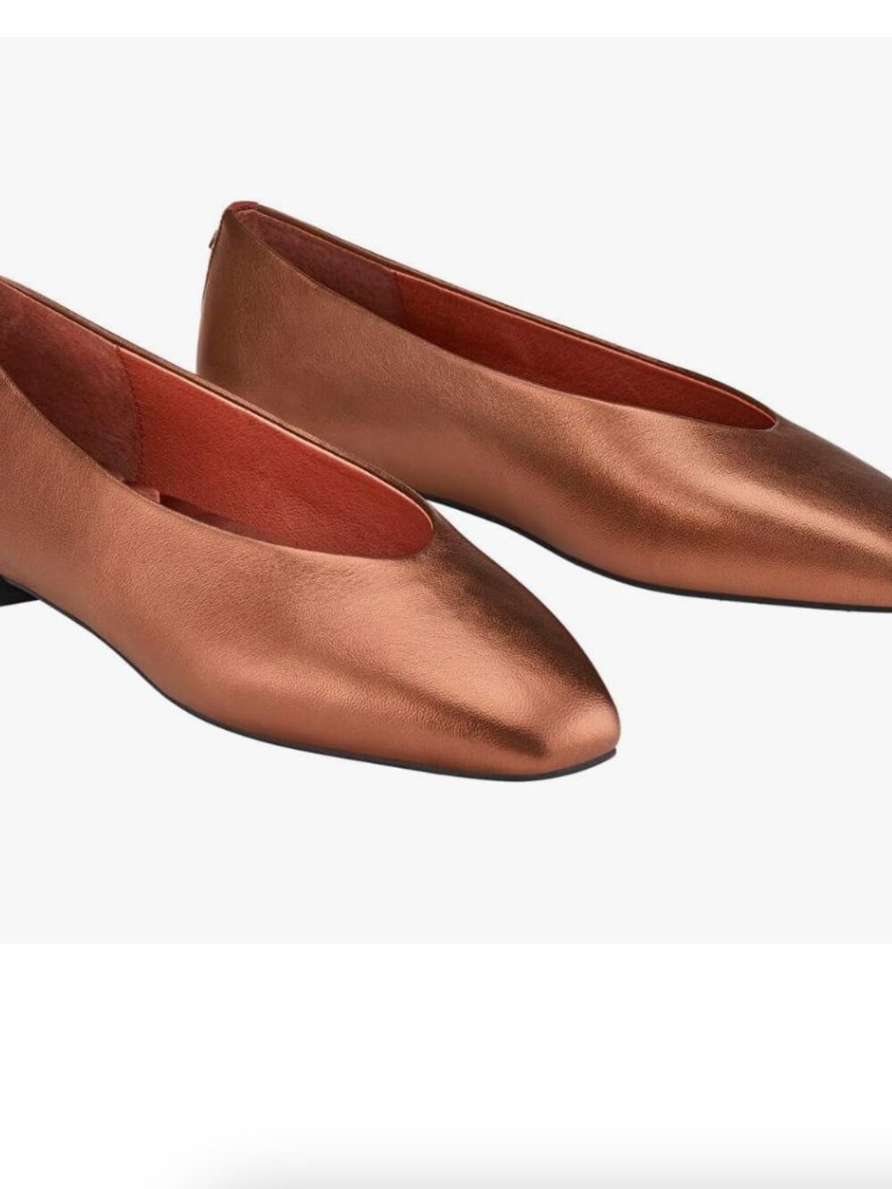 Birdies the crane flat orange Gold Metallic Ballet Flats 9.5 - Picture 9 of 9